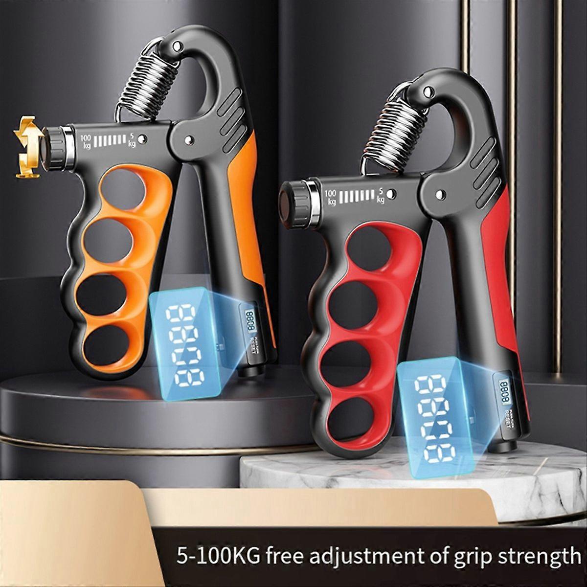 Adjustable Electronic Counting Hand Grip Strengthener Red