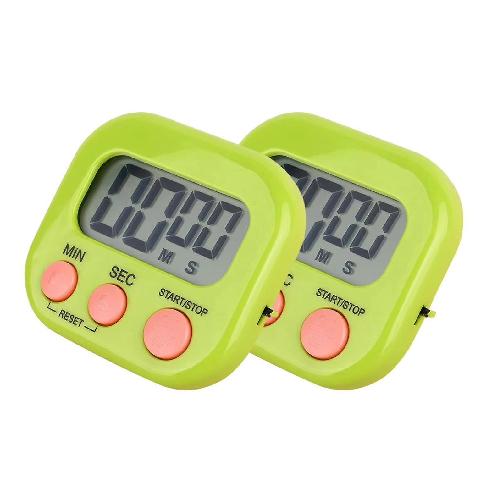 2Pcs - Magnetic Kitchen Timer Digital Alarm Count Down Cook Sport Clock Stick