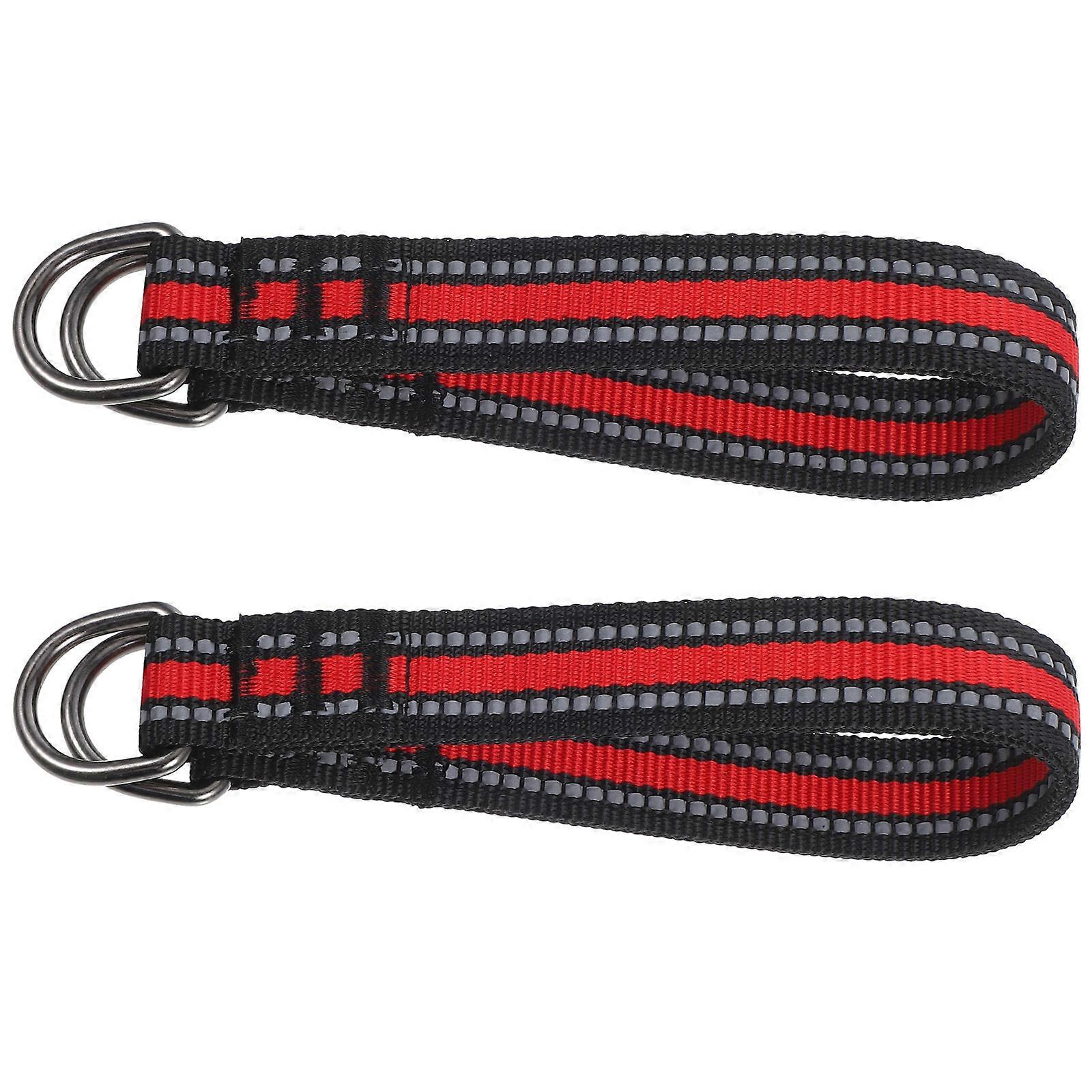 Heavy-Duty Safety Strap Strap for Hammock Swing Ropes 2Pcs Red Polyester