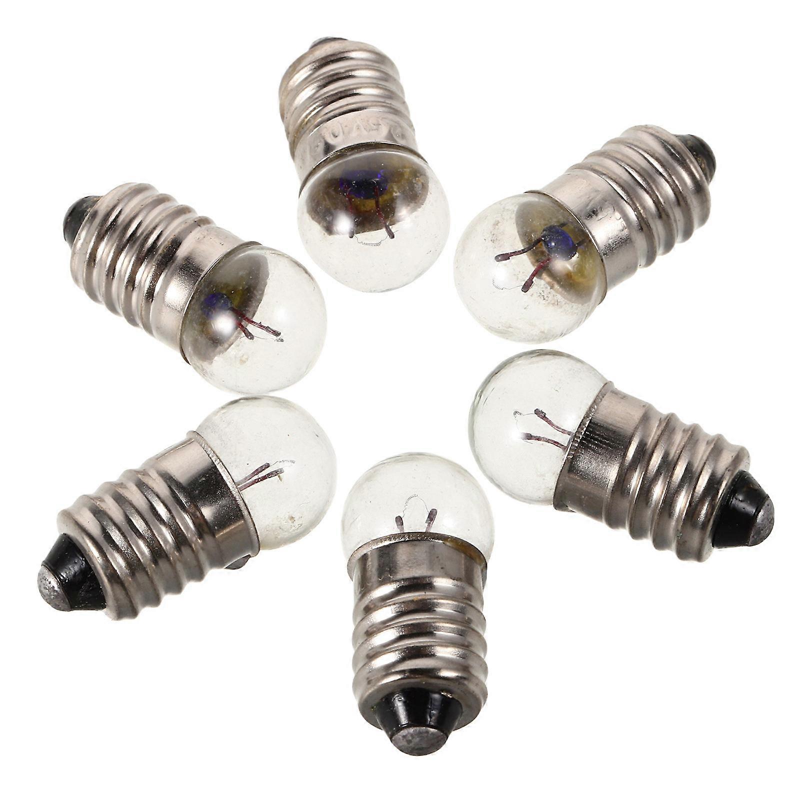 Miniature Screw Base Light Bulbs for Experiments 12Pcs Transparent Glass Electrical Bulbs