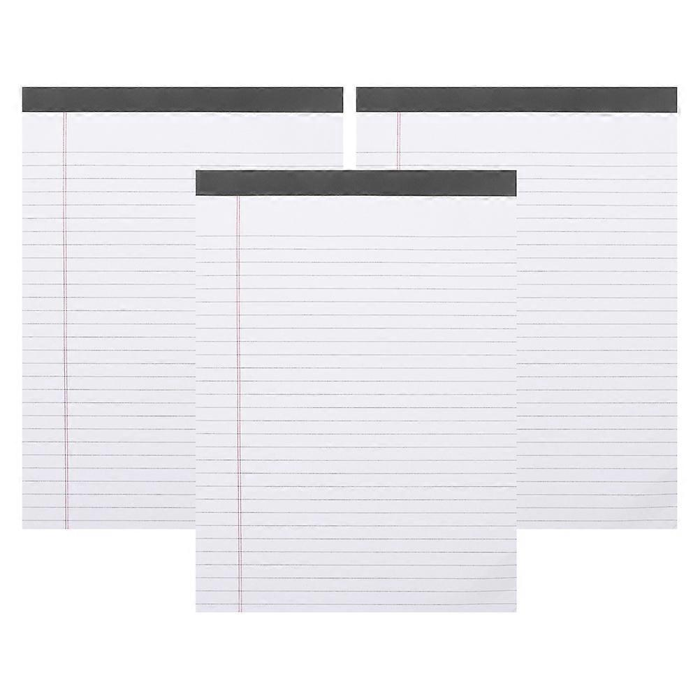 Tear Off Memo Pads White Paper Lined Notepad for Students 3Pcs Pack