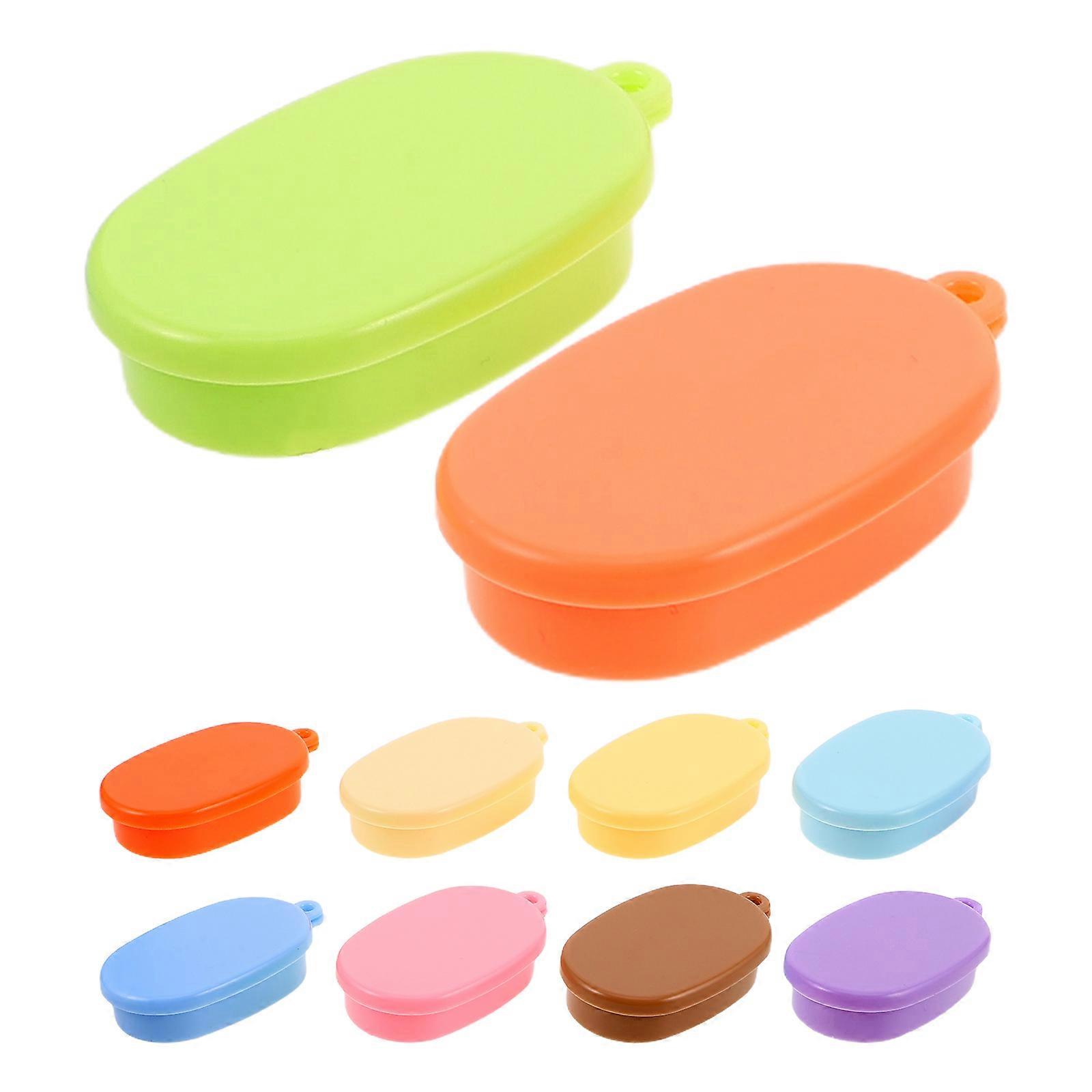 Miniature Dollhouse Lunch Box for Decor 10Pcs Assorted Color Plastic Set