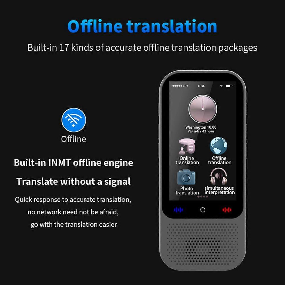 S80 Pro AI Translation Device Real Time Smart Voice Photo Translator 138 Languages 18 Offline Portable Translating