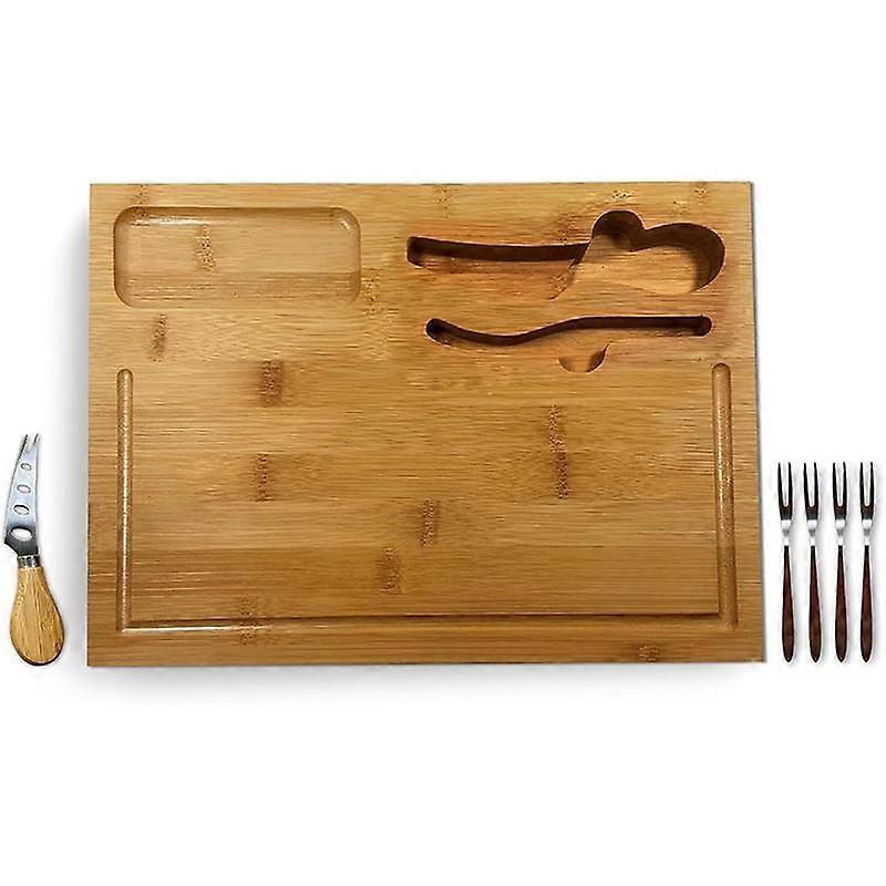 Charcuterie Board, Cheese Server,  Cheese Board and  Set, Cheese Plate, Cheese Platter, Serving Tray - Reversible 2-IN-1.