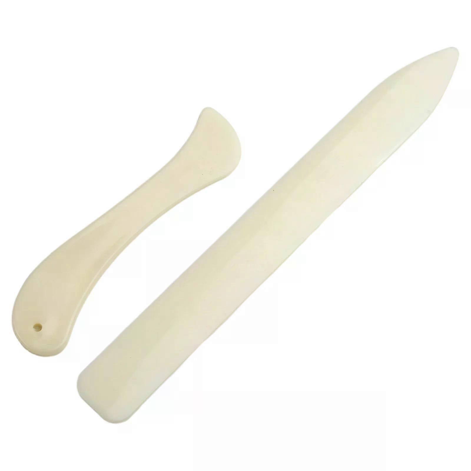2PCS Leather Working Tool Bone Folder For Leather Craft Scoring Folding Creasing Edges Paper Plastic Handmade Sewing Tools Part
