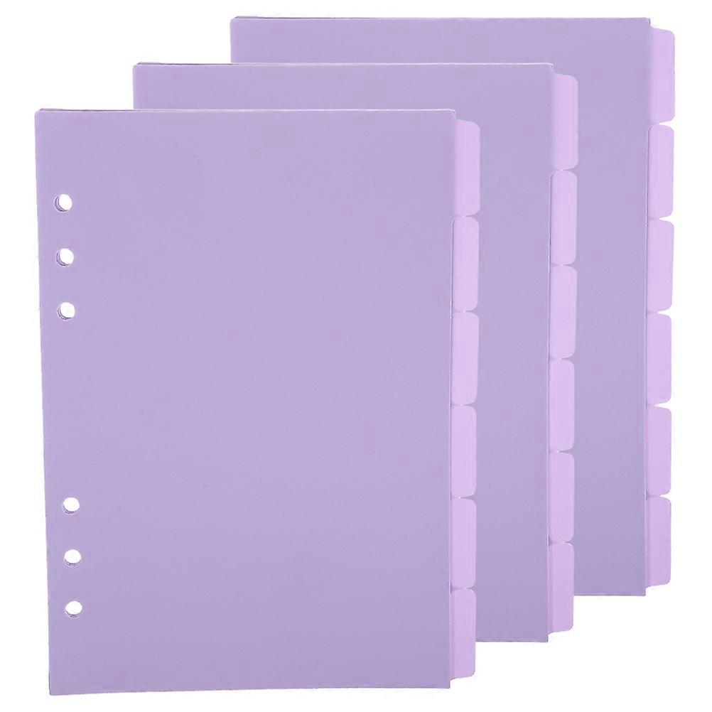 18Pcs Writable Plastic Binder Dividers for Classification in Purple