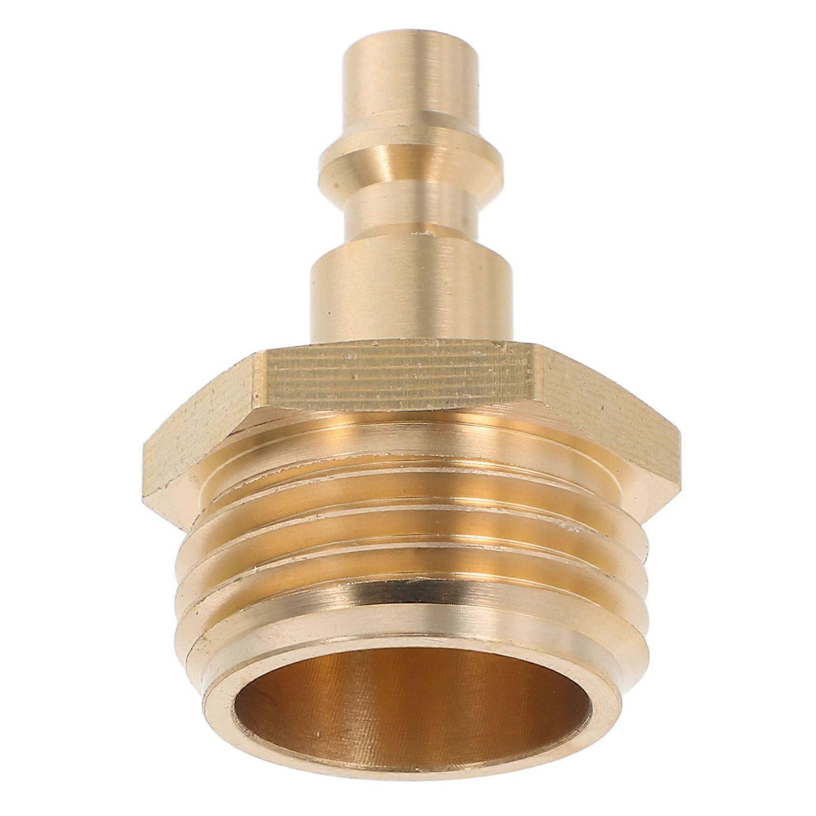 Air Hose Quick Connect Adapter for Rv Blowout Plug in Golden Copper