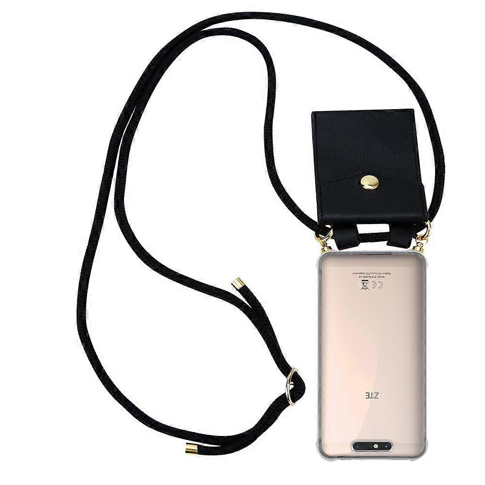 Cell Phone Chain for ZTE Blade V8 Silicone Protective Case - Cord with Golden Elements