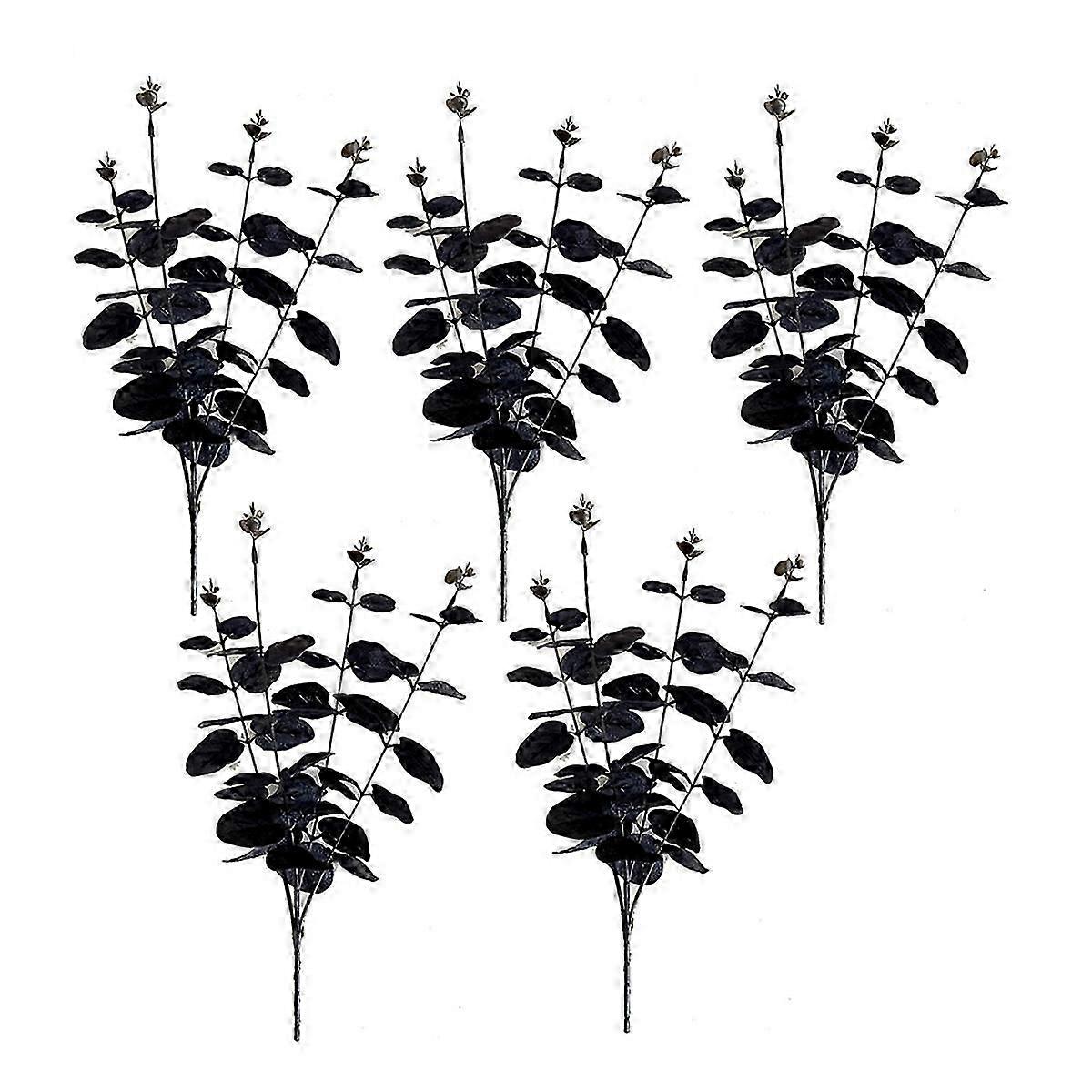Black Eucalyptus Branch Black Flower Artificial