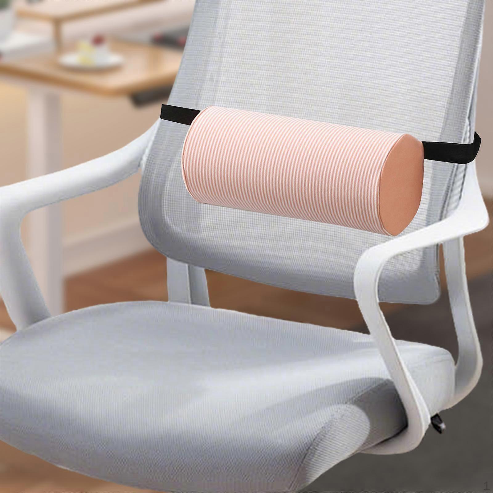 Back Support Cushion with Backrest for , Office Chair Accessory Elastic Strap Long Periods
