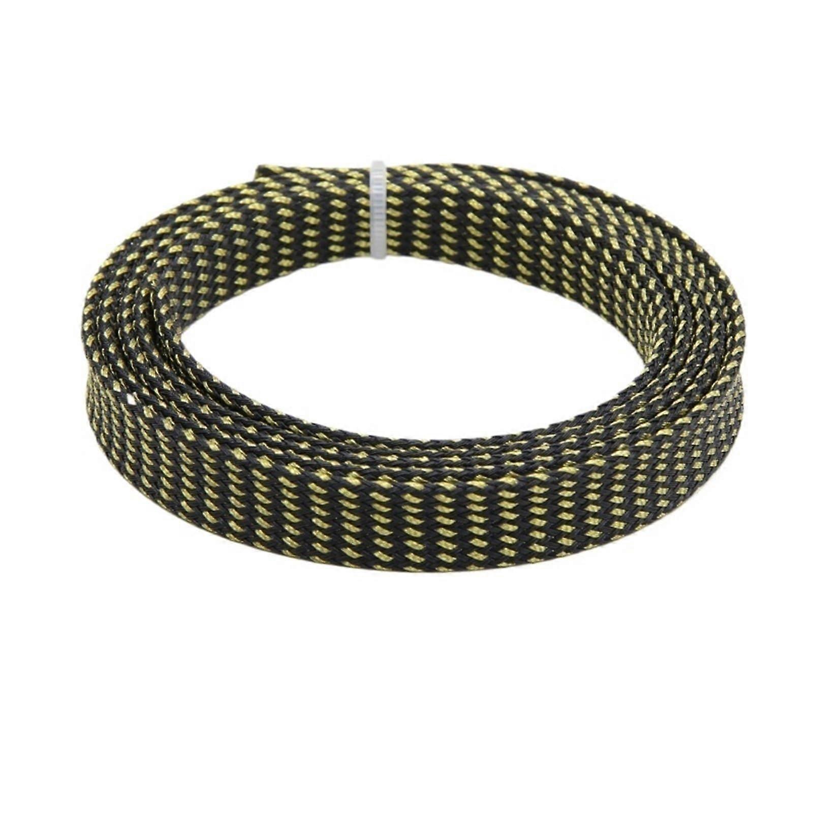 Cable Management Sleeve with Pet Chew Protection, SelfClosing Flame Retardant Braided Wire Organizer for TV Computer, 6mm x 1m, Color 9