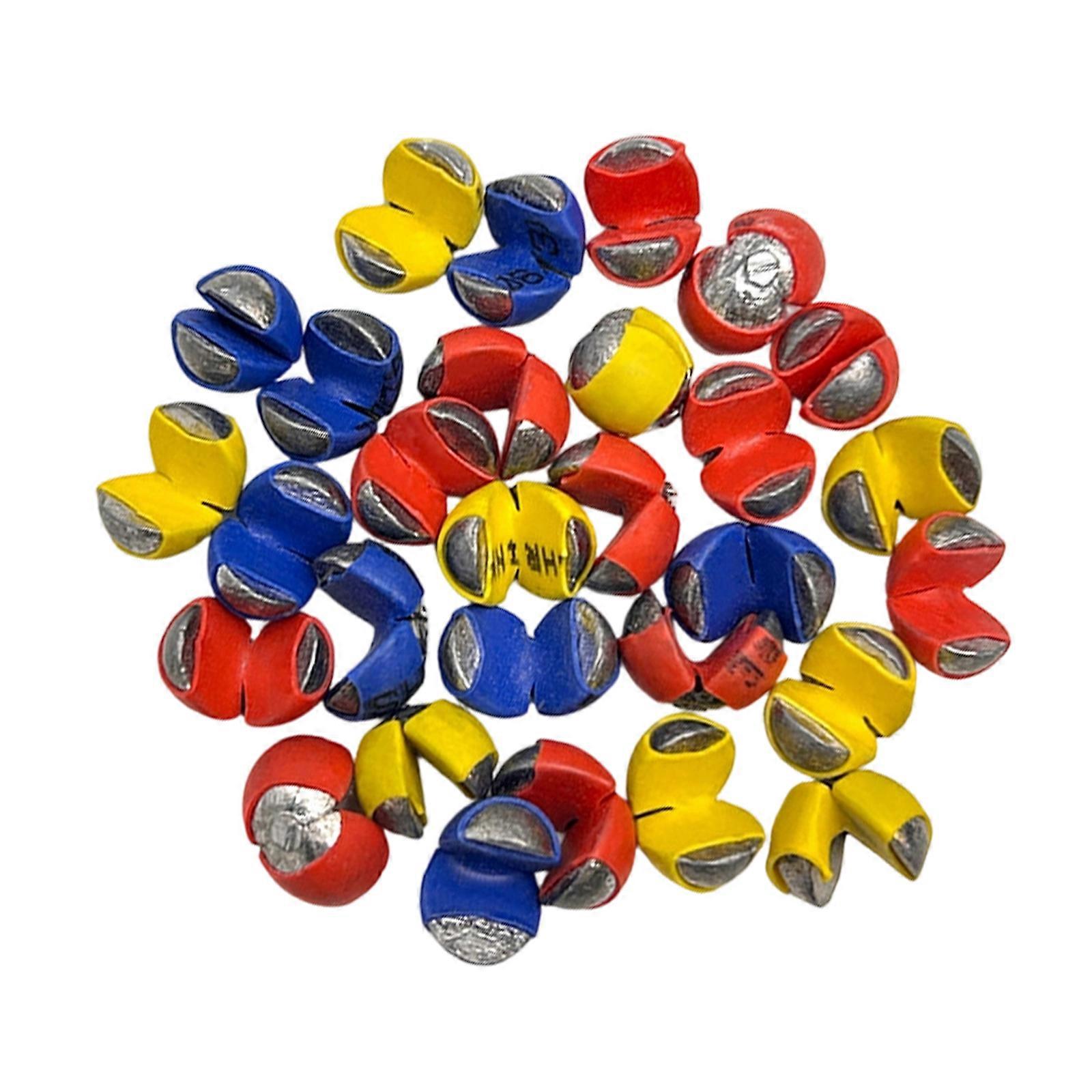 Durability Fishing Weights for Reusable and Without Damaging Line Clamping Smooth Opening in Assorted Hues Multicolor