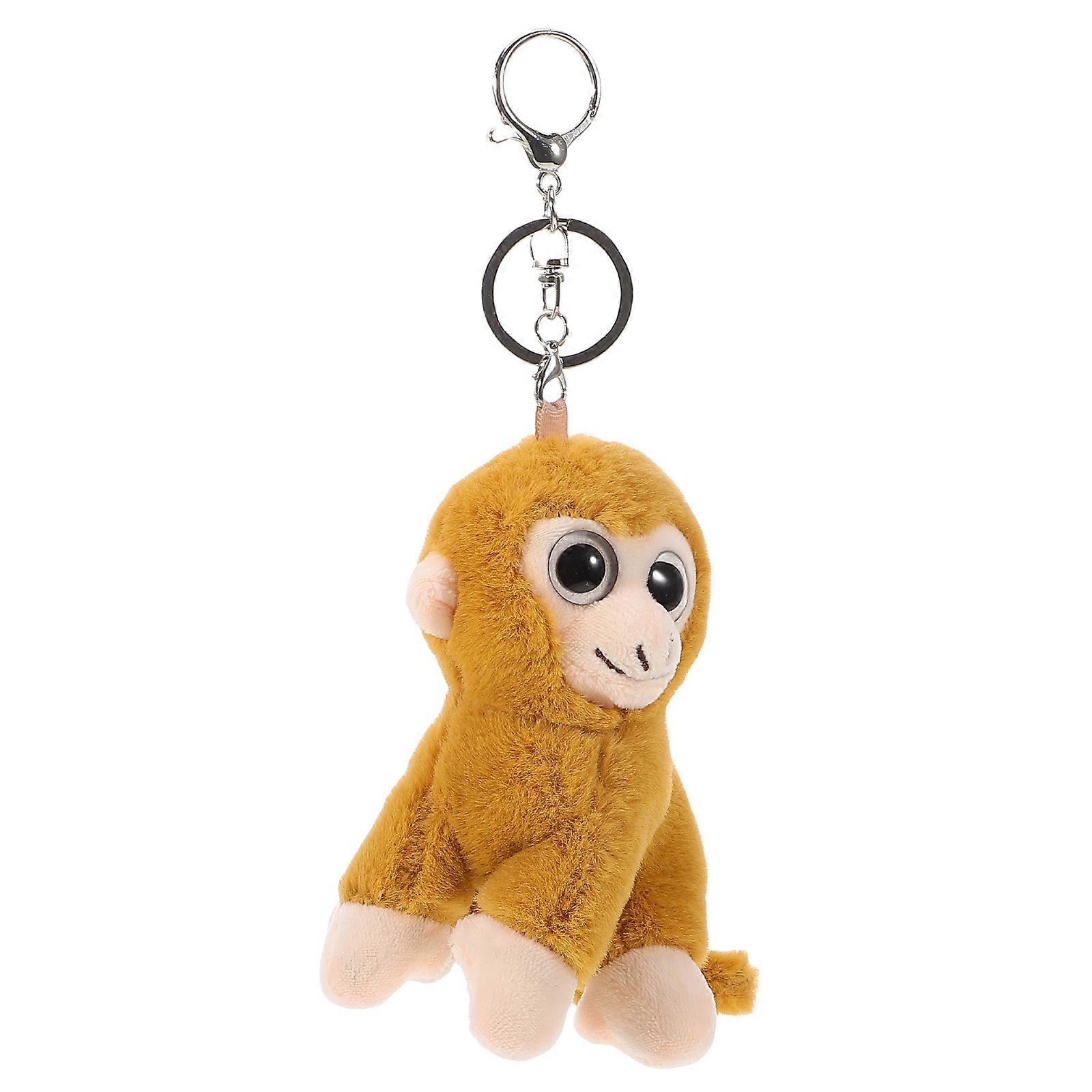 Monkey Keychain Plush Small Stuffed Animal for Decoration 1 Piece