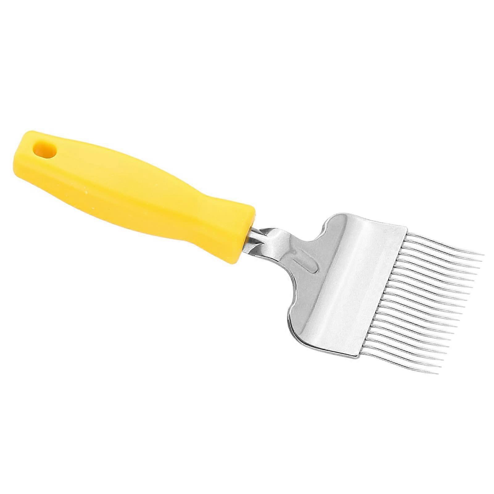 Stainless Steel Beekeeping Uncapping Fork with Plastic Handle for Hive Inspection and Honey Extraction