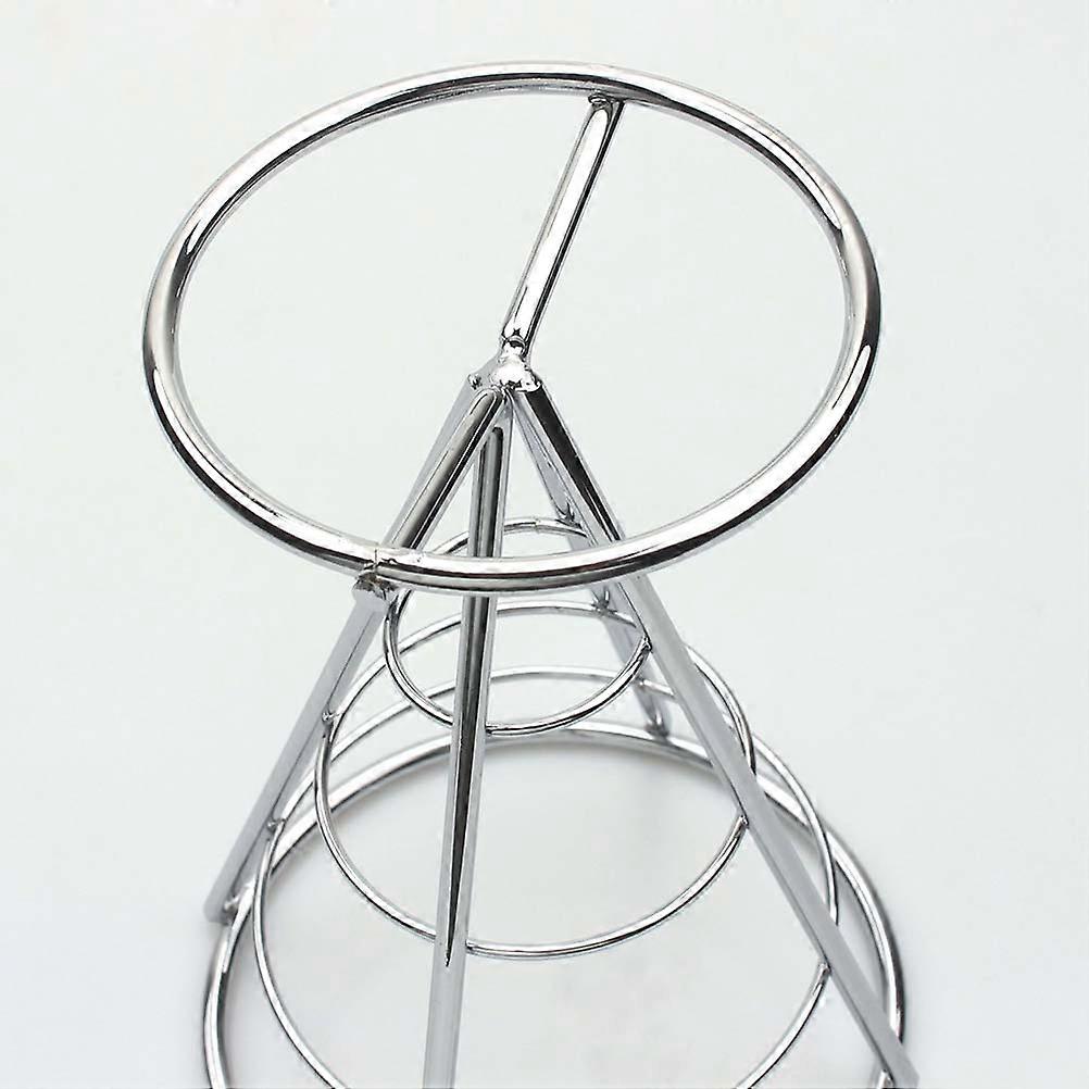 Fry Baskets Iron Art Conical Storage Rack Restaurants Silver 1Set