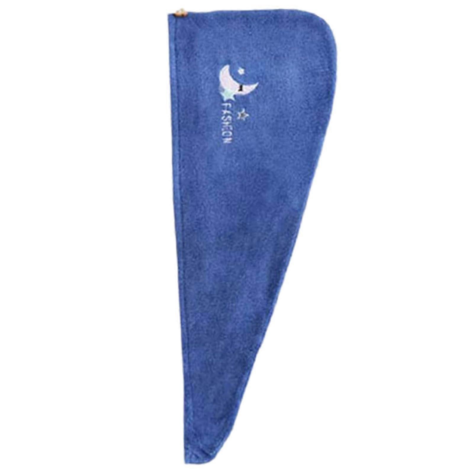 Microfiber Hair Towel Wrap Quick Drying Bamboo Blend with Secure Button Strap for Heat Damage Reduction