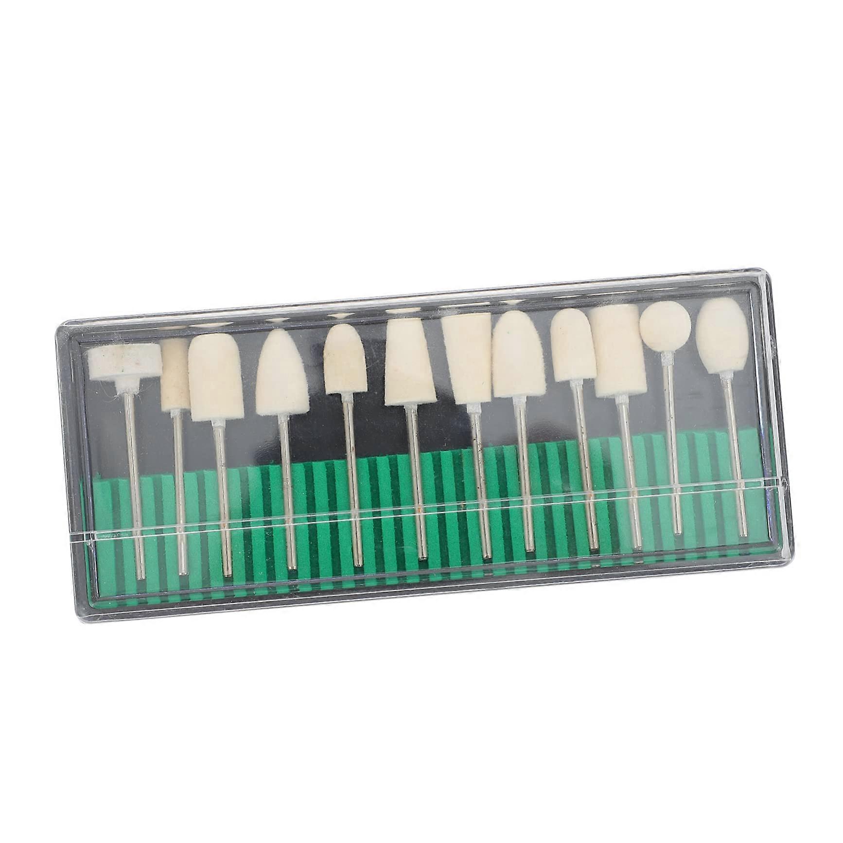 12Pcs Cone Shaped Nail Drill Bits Set for Fast Gel Removal and Precise Edge Shaping
