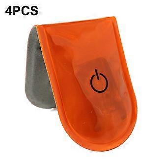 4Pcs LED Clip Magnétique Lumières Sécurité Avertissement Clignotants pour la course de nuit Camping Activités de plein air