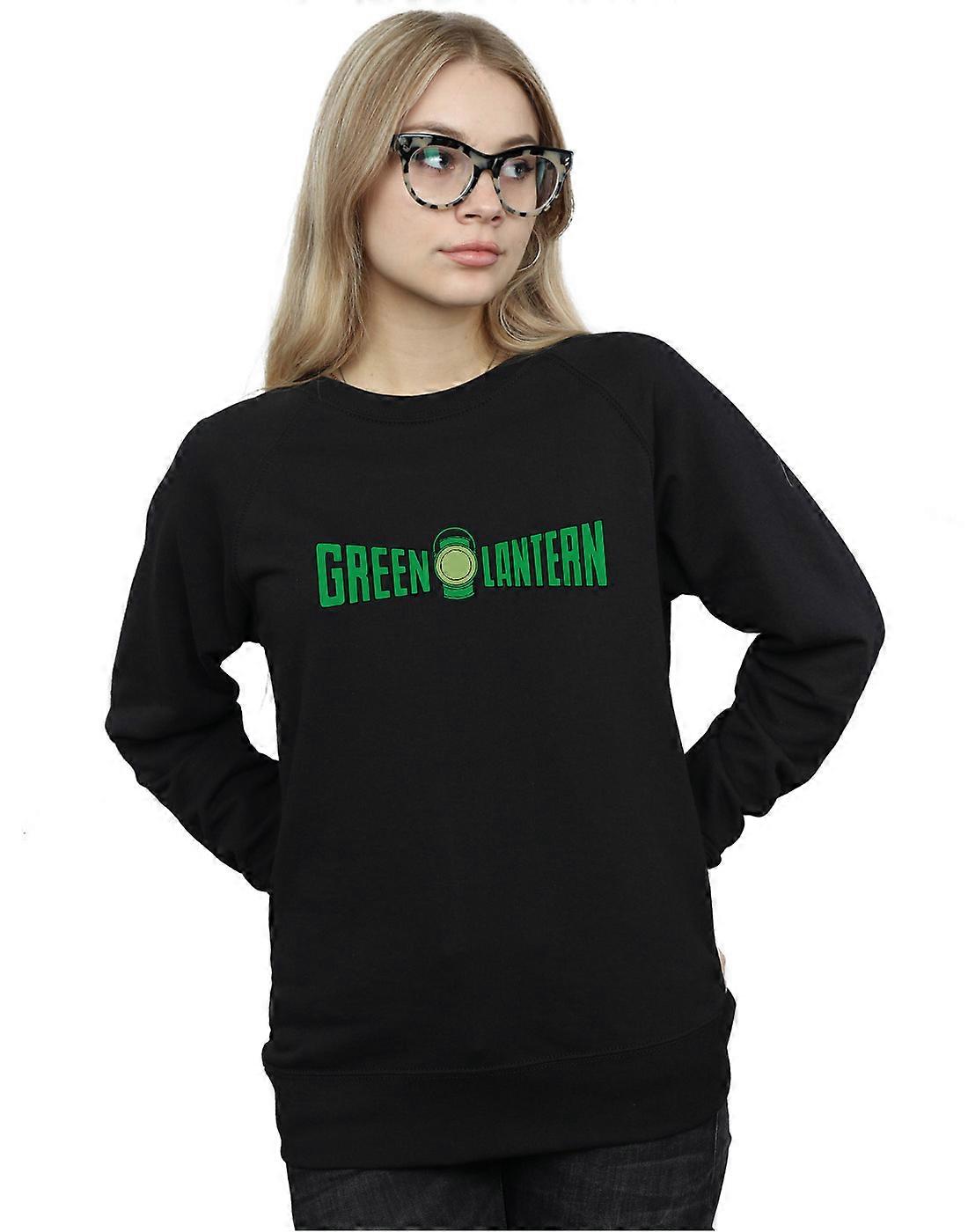 DC Comics Women's Green Lantern Text Logo Sweatshirt