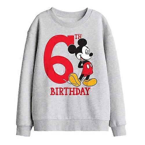 Disney Childrens/Kids Mickey Mouse 6th Birthday Sweatshirt