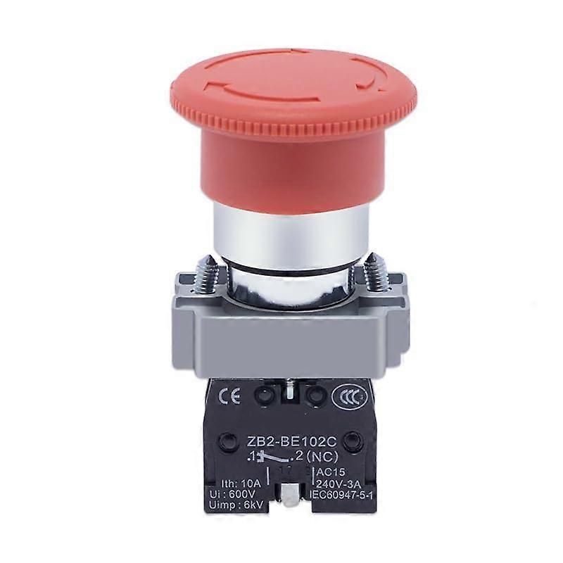 Emergency Stop Button 5V Metal Industrial Push Switch for Quick Shutdown