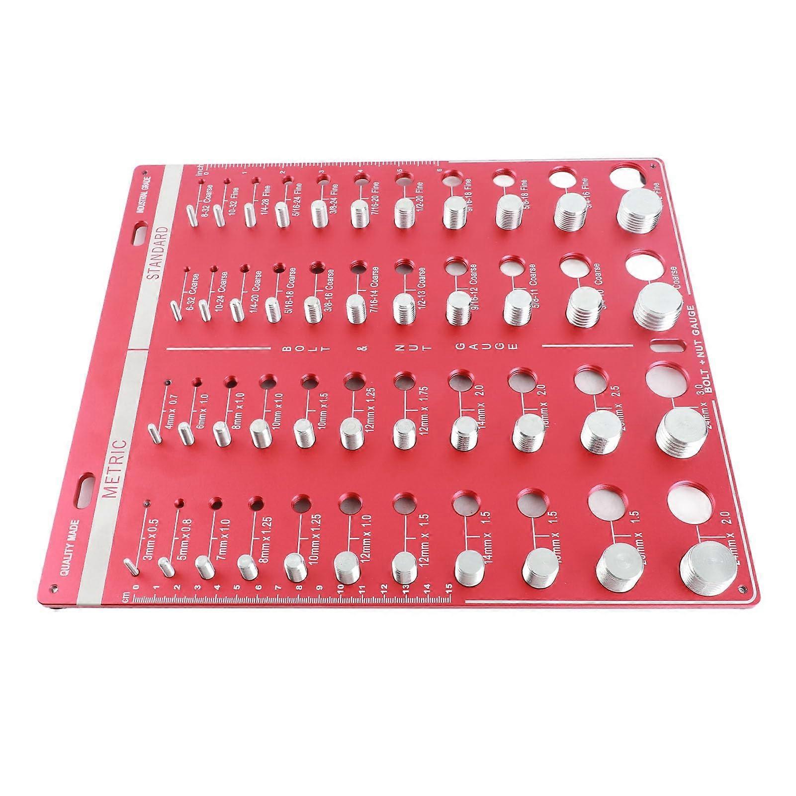 Thread Gauge Bolt Thread Identifier 44 Hole Metric and Imperial Tool for Quick Size Identification