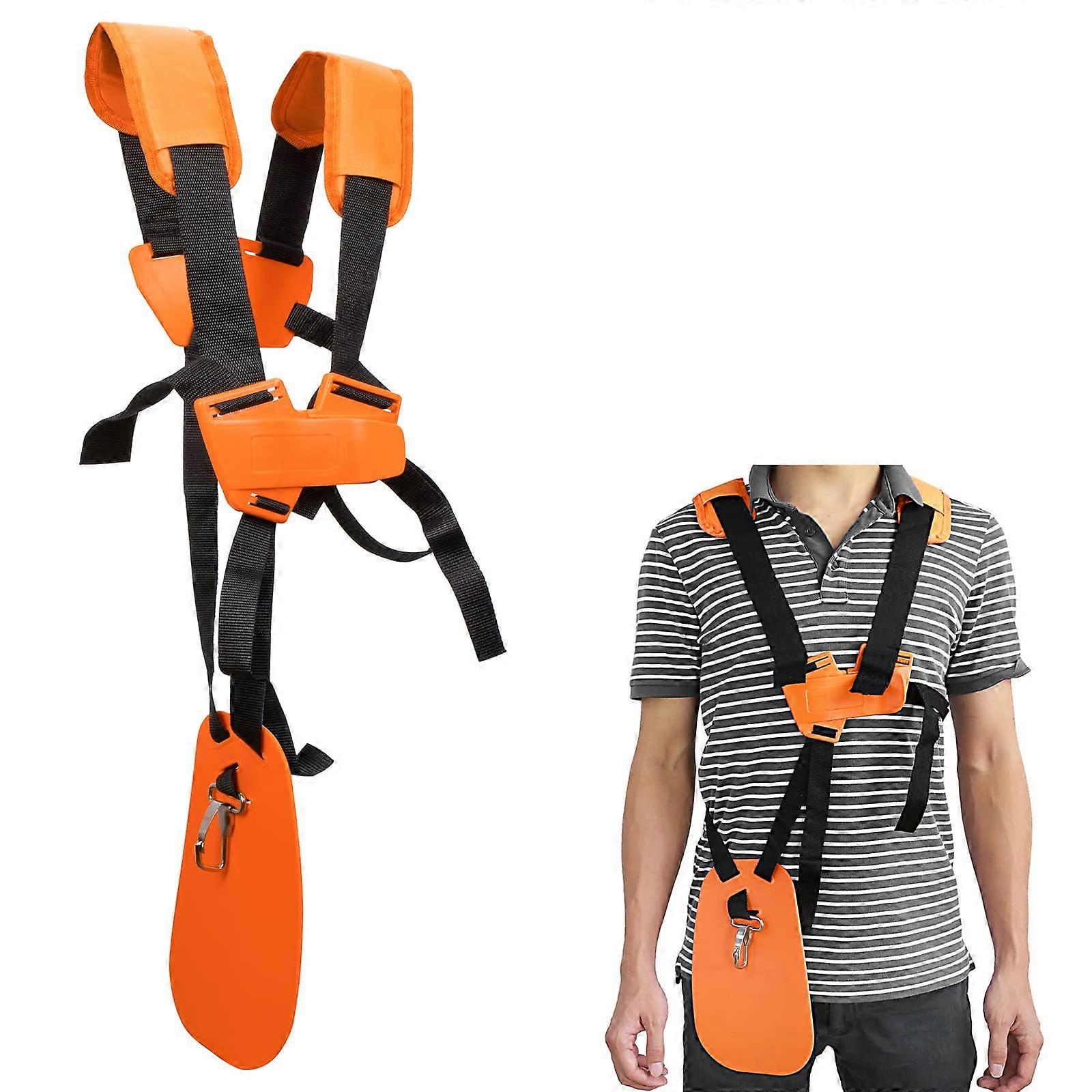 Harness with Double Shoulder Support, Adjustable Comfort Strap for Weed Eater and Stihl String Trimmer
