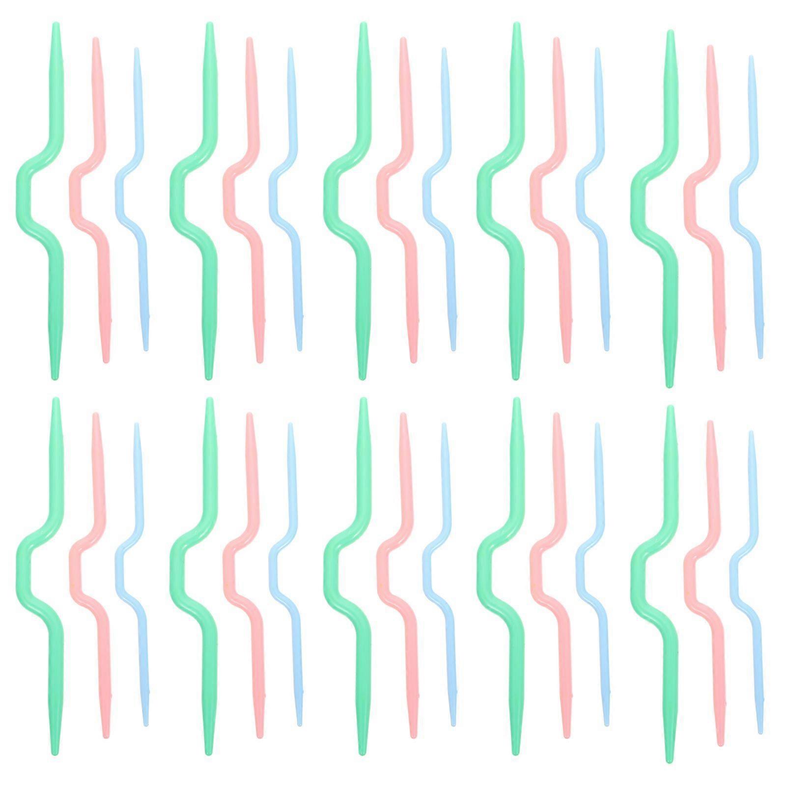 30pcs Creative Curved Knitting Needles Multipurpose DIY Wool Knitting Needles