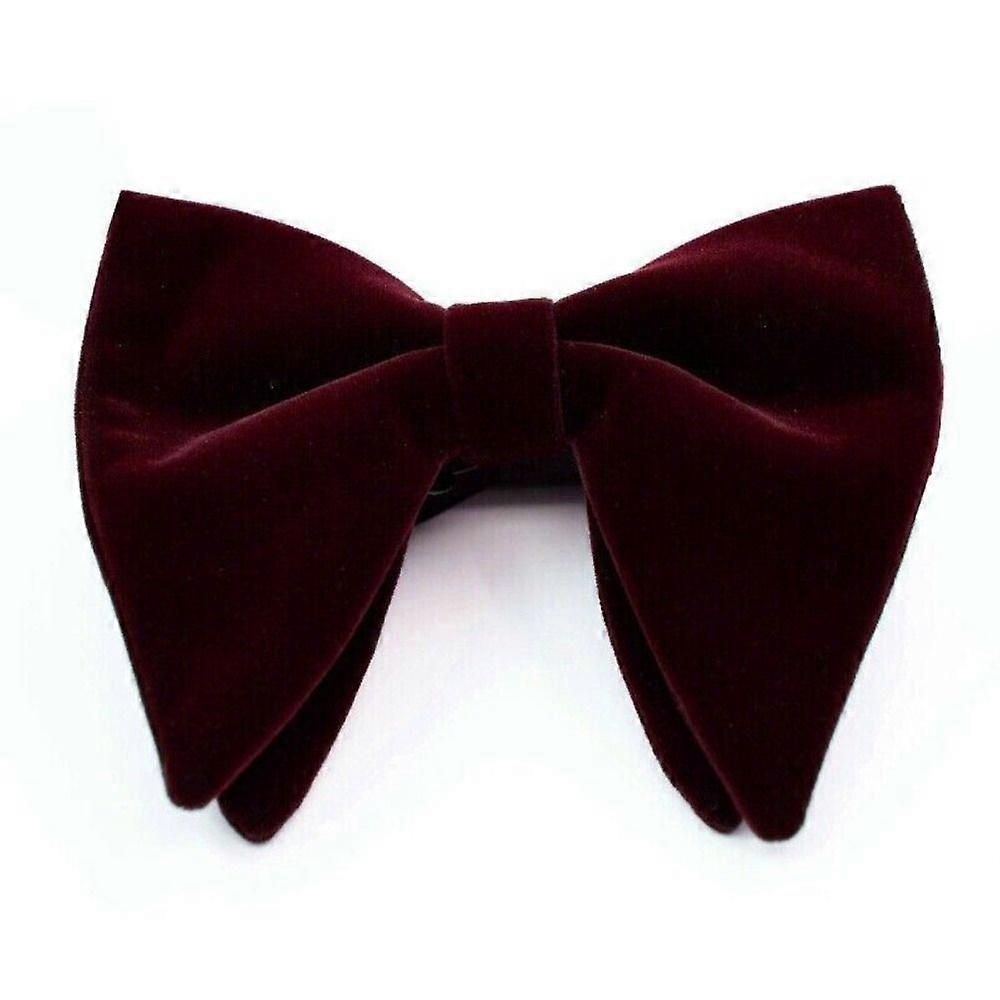 Men Oversized Bow Tie Solid Velvet Bow Tie Wedding Party Tuxedo Adjustable