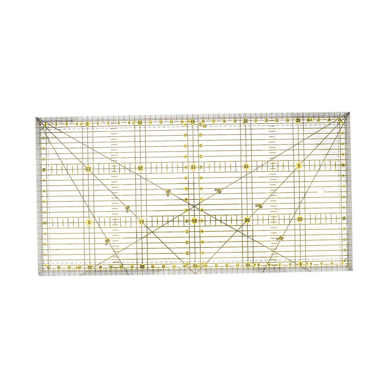 Quilting Ruler Transparent with Clear Markings Patchwork Sewing Ruler Accurate Scale Hanging Hole