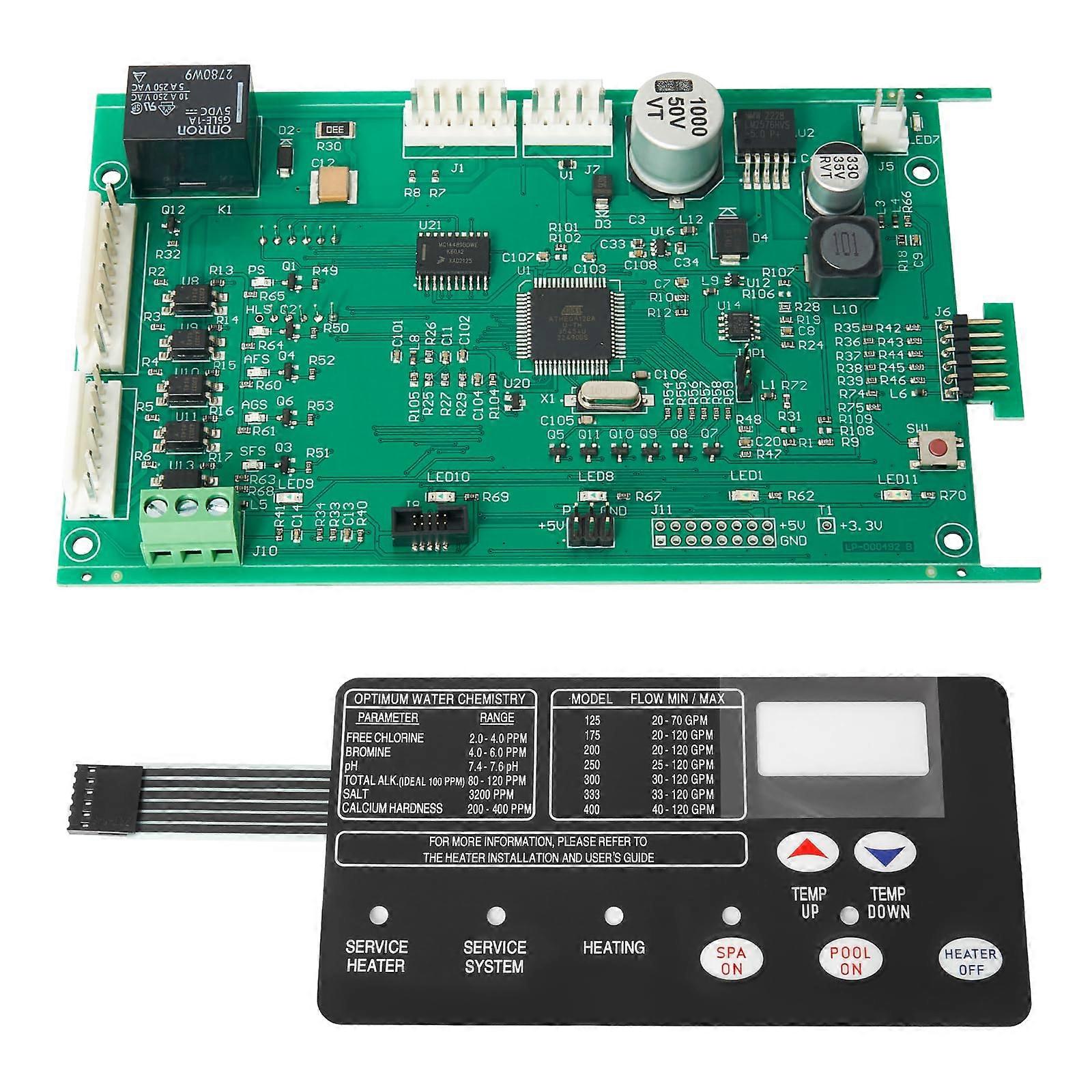 Pool Heater Control Board with Switch Pad 472610Z for Mastertemp StaRite MaxETherm Replacement 461105