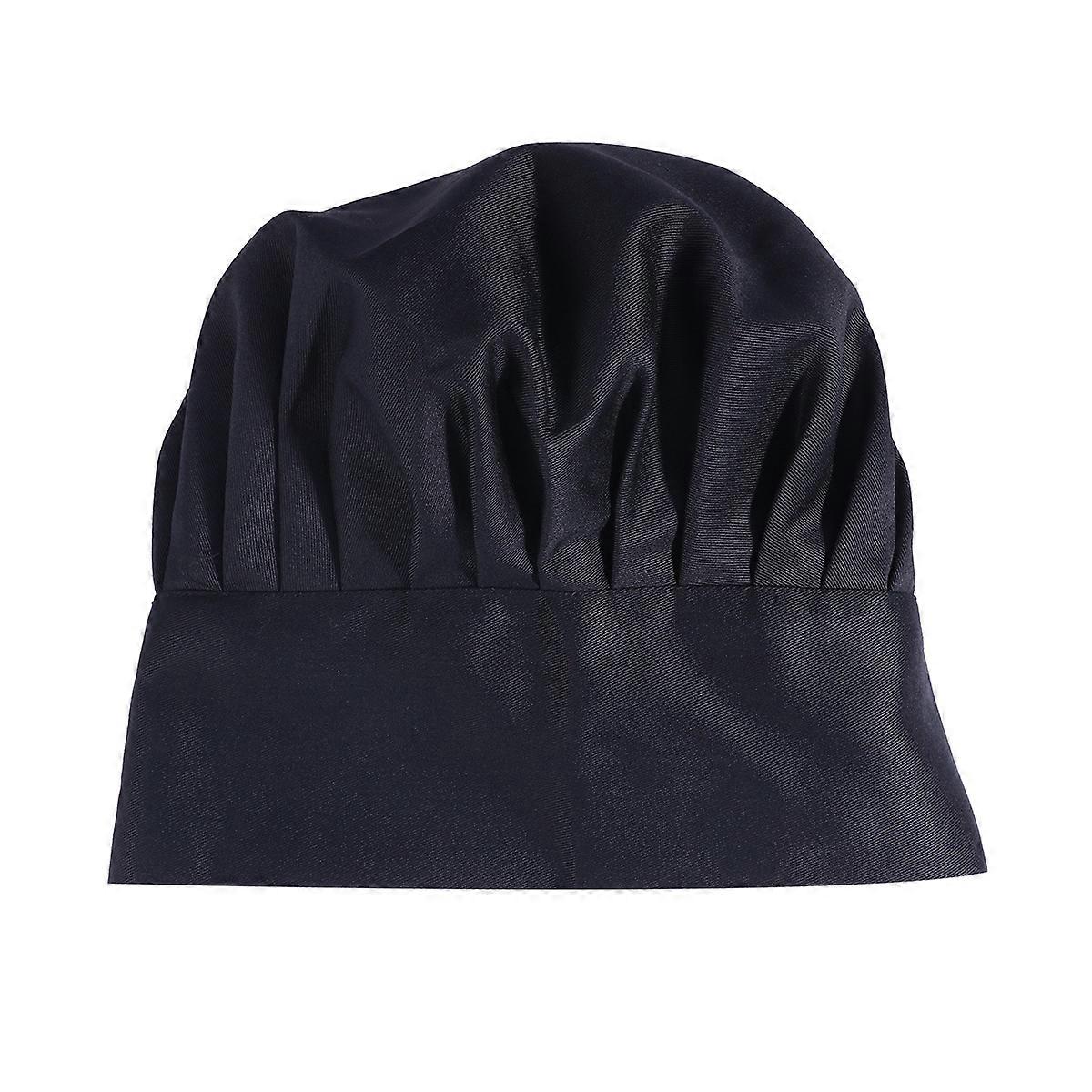 Chef Hat Mushroom Style Restaurant Hat for Wearing Use Black Cap