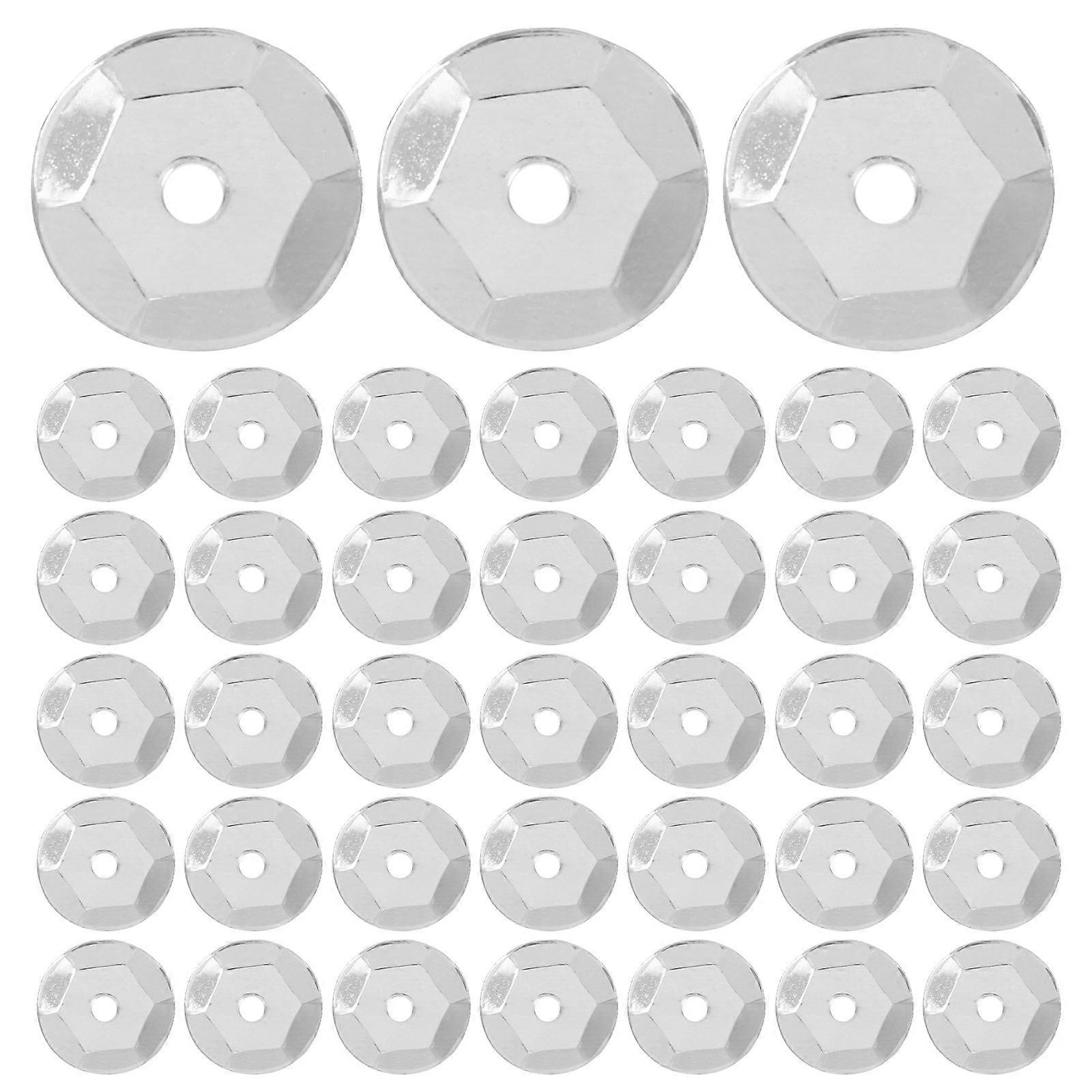 800Pcs Silver Sequins PVC Round Cup Sequins for DIY DIY Sewing Projects