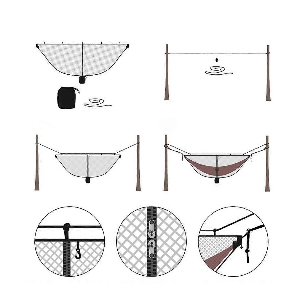 Outdoor Hammock with Mosquito Net for Camping Use Practical Bed Net 2Pcs