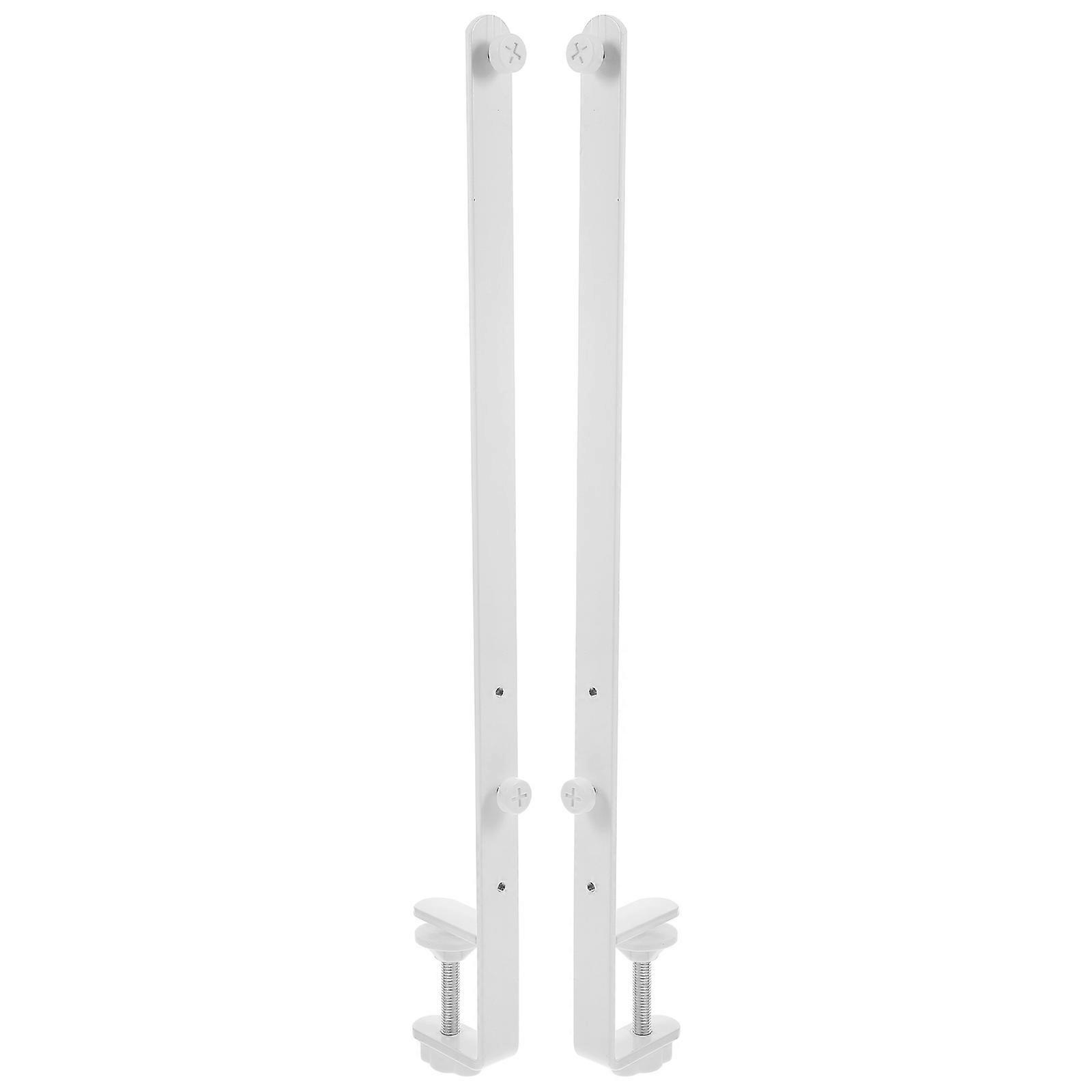 White 4Pcs Adjustable Over The Table Rod Stand for Pegboards for Accessories