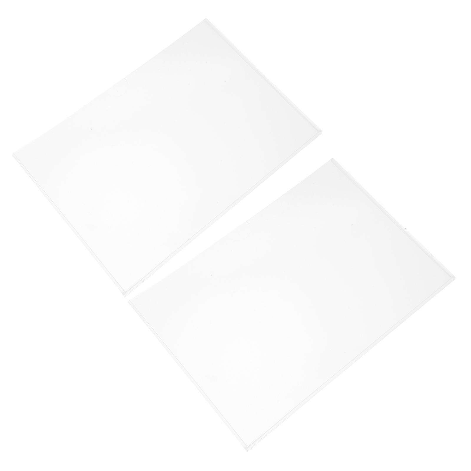 A4 File Holder Clear Acrylic Document Storage Organizer Rectangular Shape Sleek Design For Office Workers 2Pcs