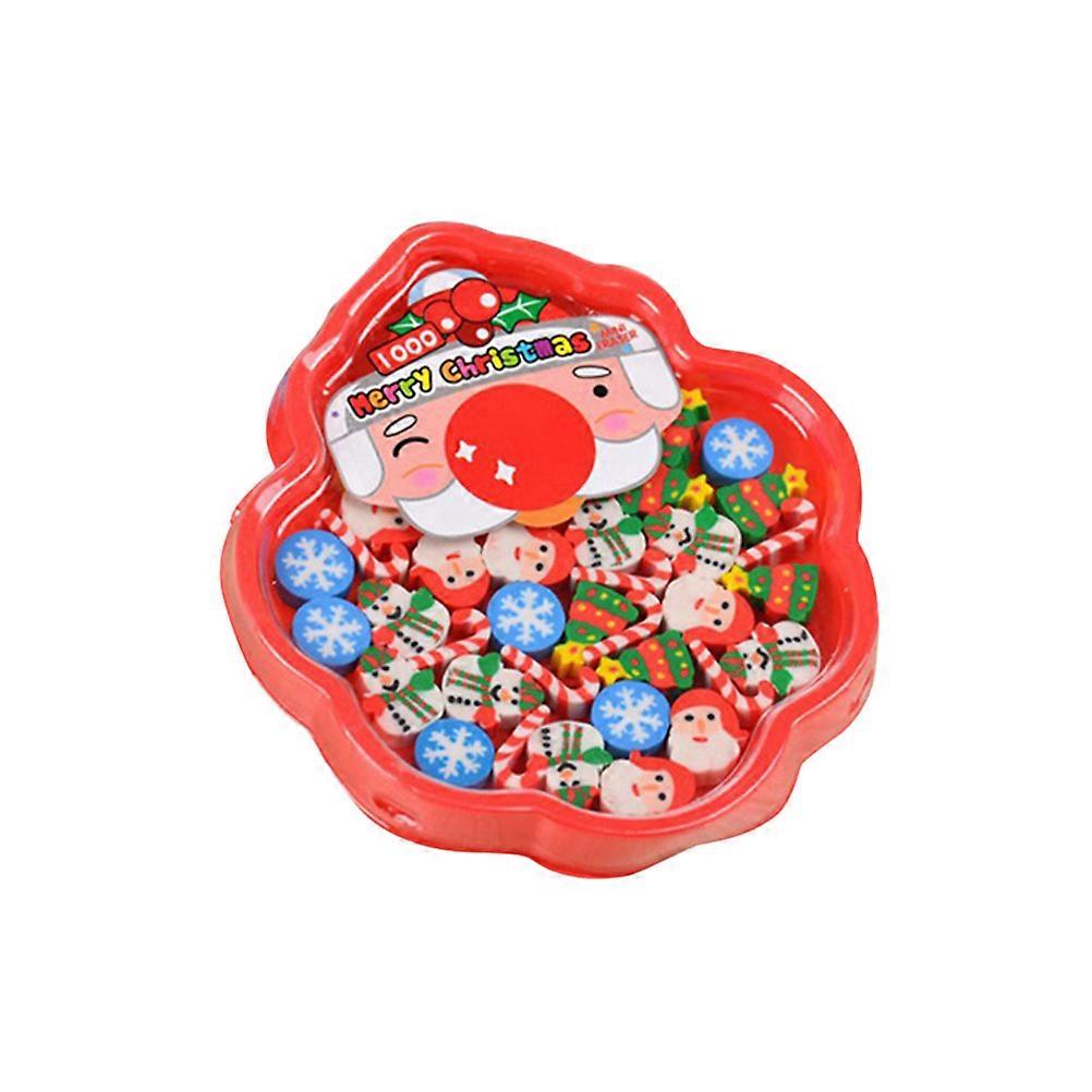 Pencil Erasers Christmas Erasers for Study Use Red for Students