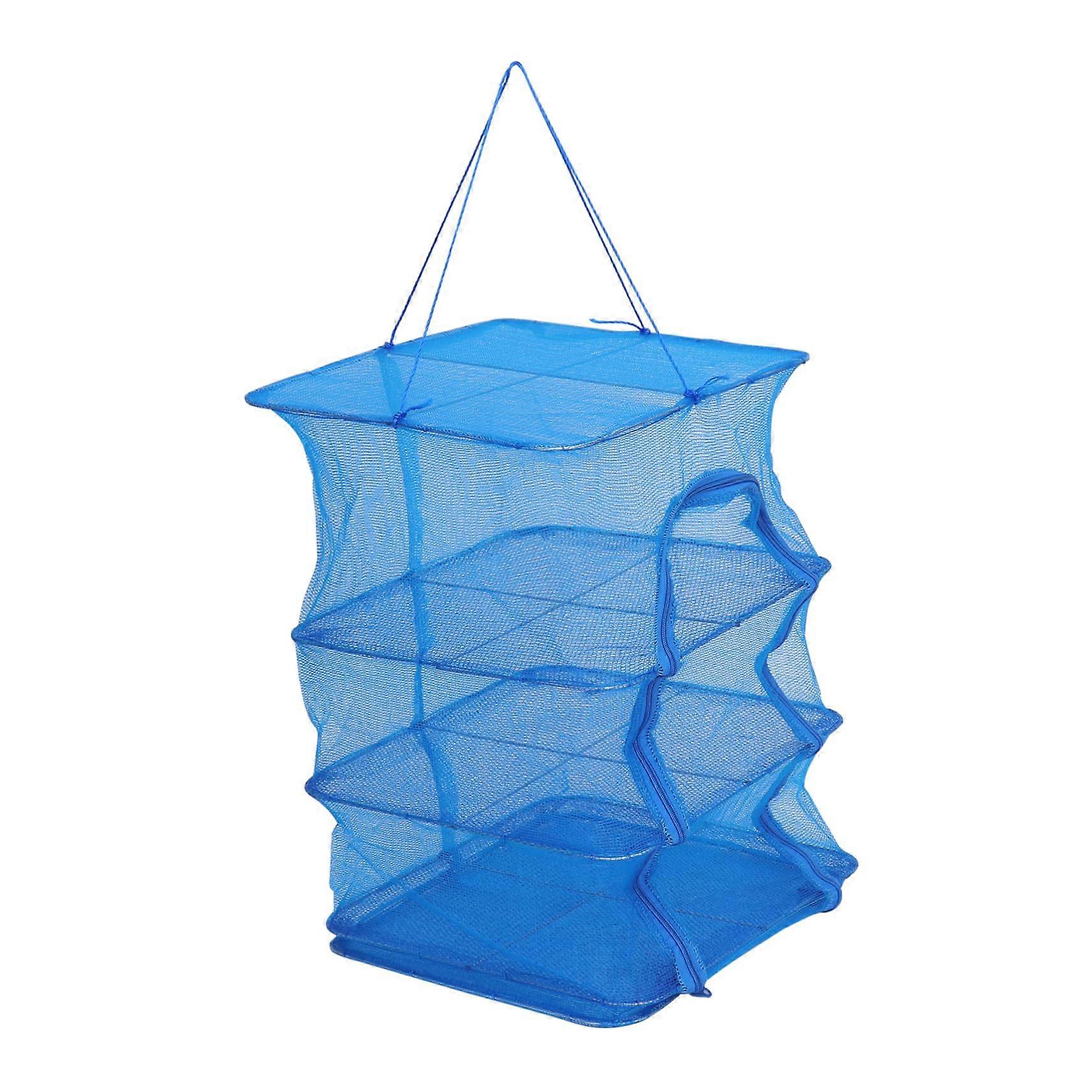 Foldable Hanging Mesh Drying Rack with MultiTier Dustproof Design for Herbs Vegetables Fish and Clothes