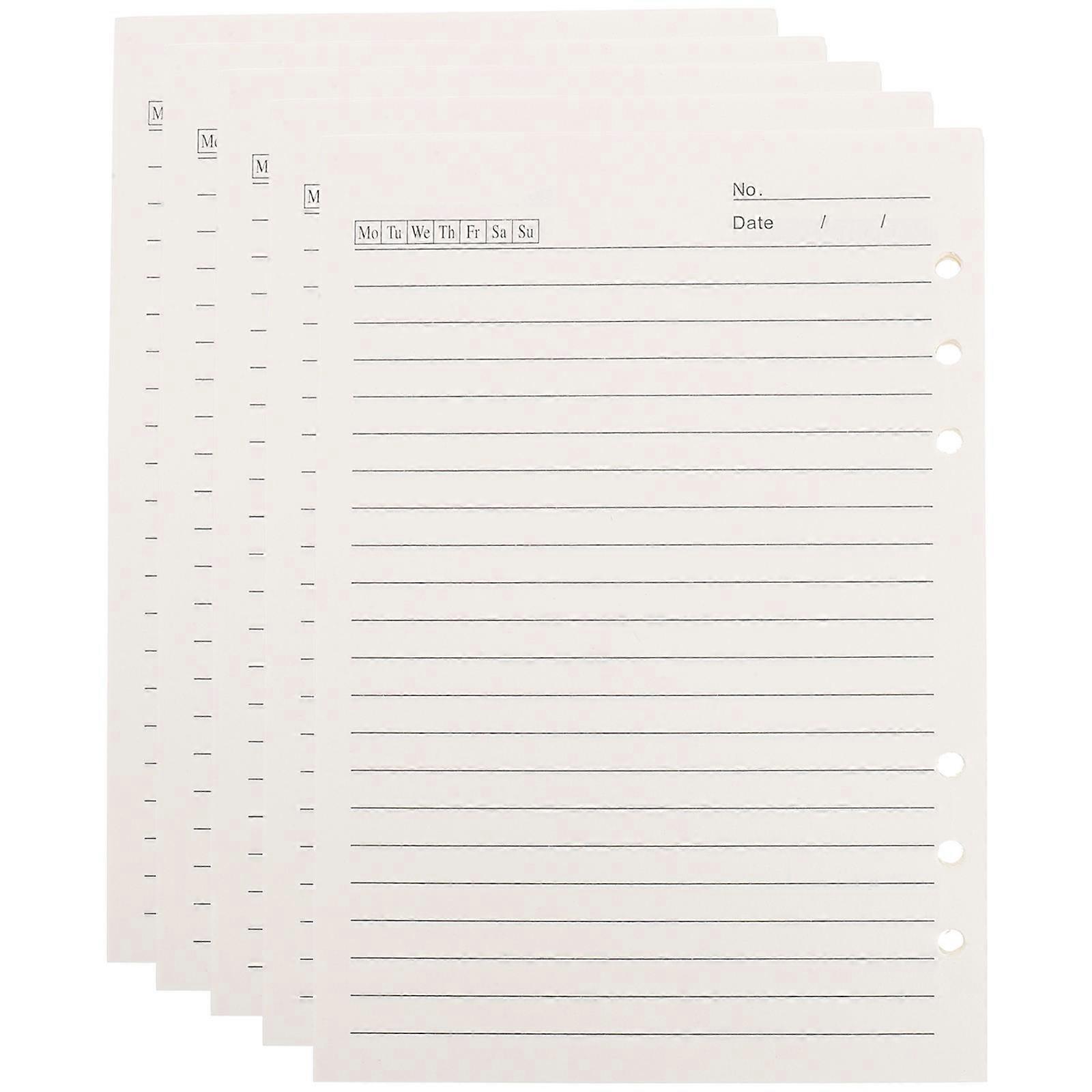 Notebook Loose-Leaf Replacement Core Papers for Writing Use 5Pcs