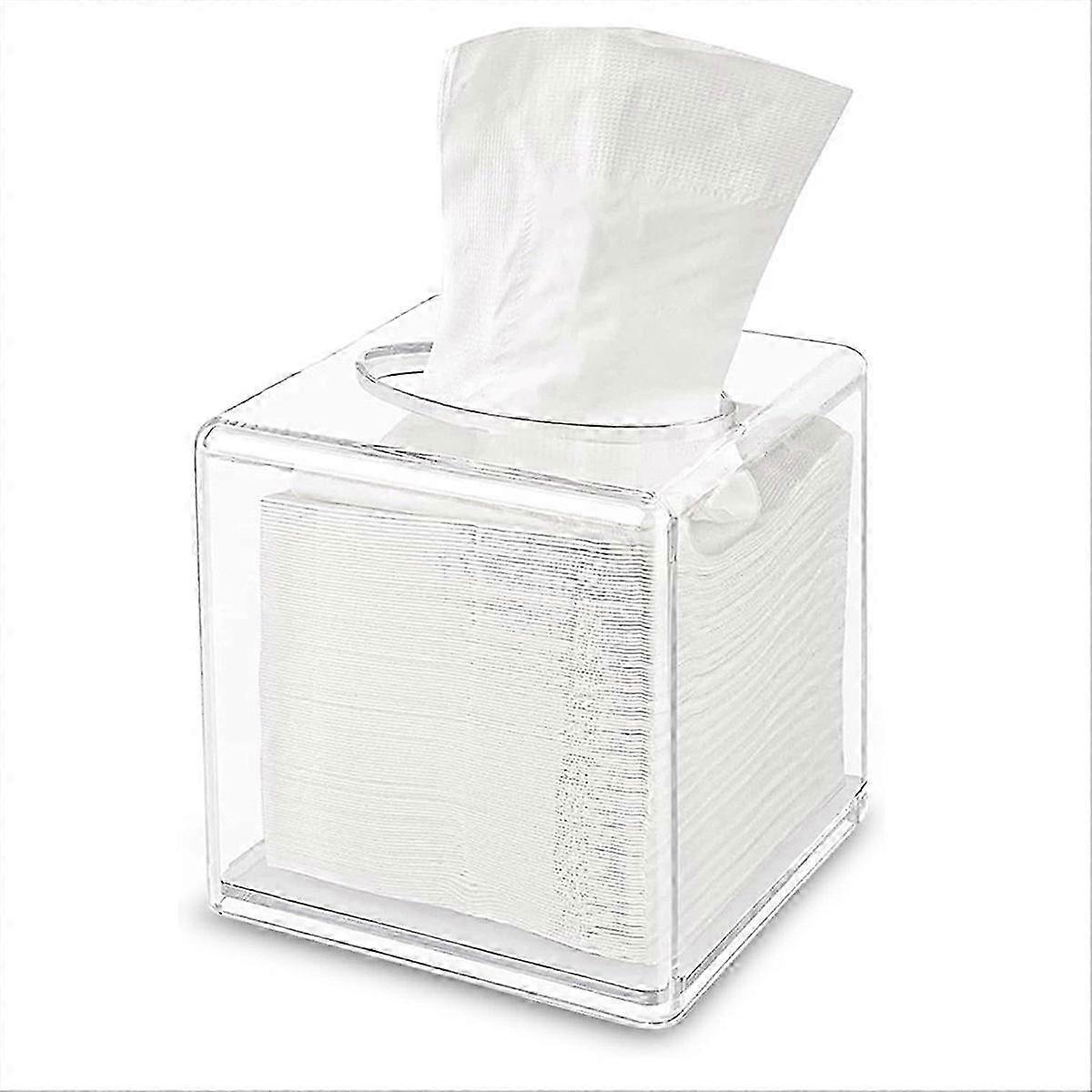 Tissue Box Cover Square, Clear Acrylic Tissue Box Holder