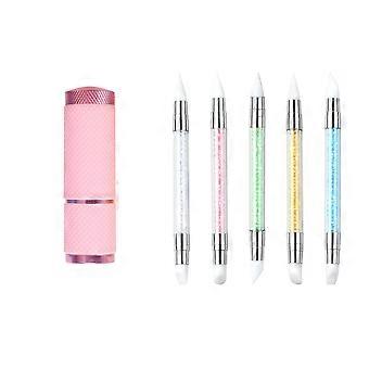 Mini UV LED neglelampe for gellakk, håndholdt neglekunst UV-presselys bærbar raskt tørkende UV LED neglelampe, super UV-lys herder alle gelmerker,