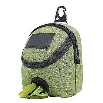 Dog Poop Bag Dispenser with Zipper and Carabiner for Waist or Harness Attachment