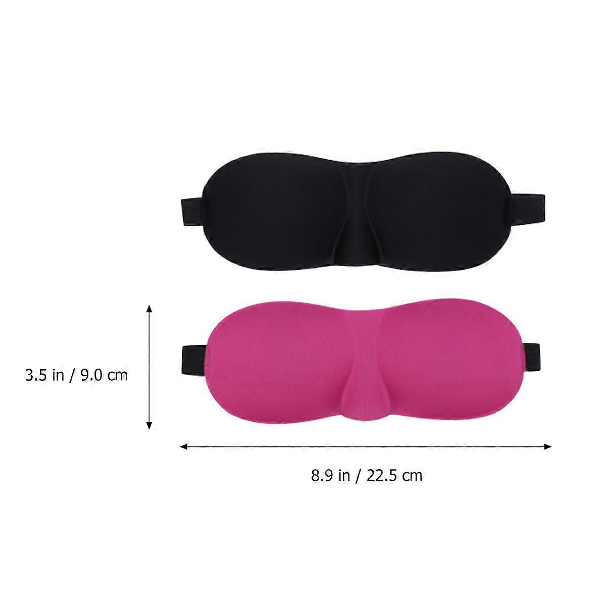 Sleeping Eye Mask 3D Eyeshade for Shading 2Pcs Adjustable Eye Patch Unisex