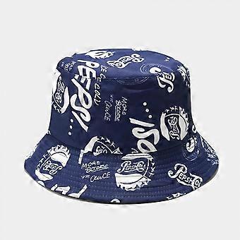 Cute Bucket Hat Beach Fisherman Hats for Women, Reversible Double-Side-Wear,  Dark Blue