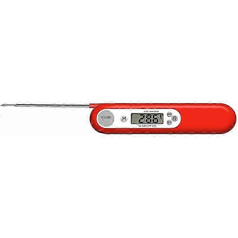 2026Foldable Food Probe Thermometer (Red)