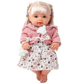 Babypuppe  mädchen  Kleid  Pullover  Schnuller  Geräusche