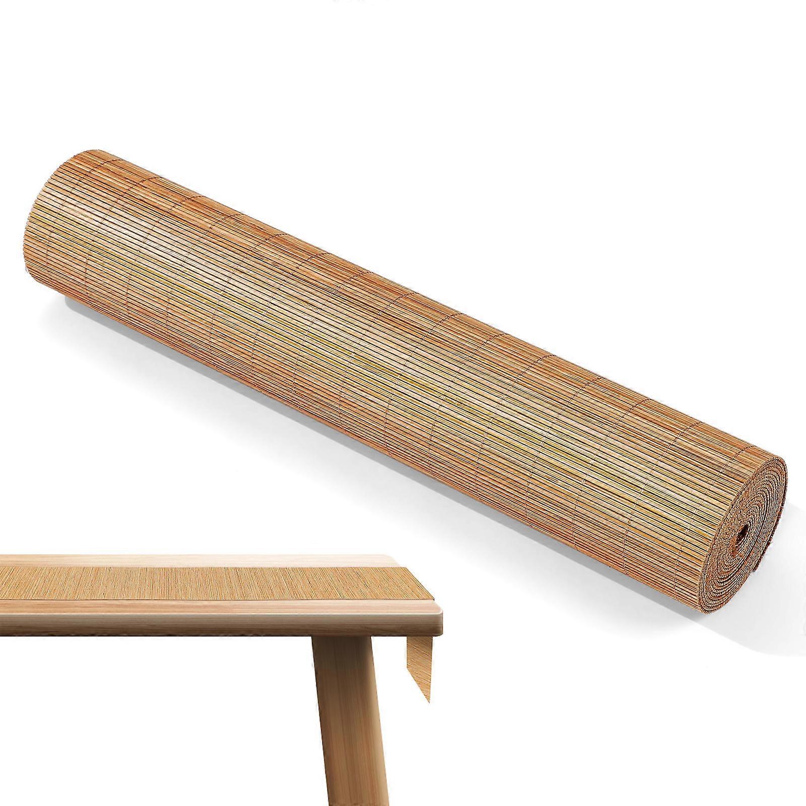 Khaki Bamboo Table Runner for Tea Mat Function with 1 Roll Cuttable