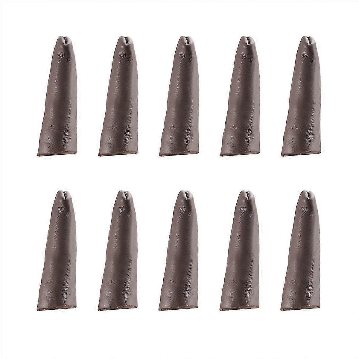 Leather Finger Protector Finger Thimble Guards Tools,Brown