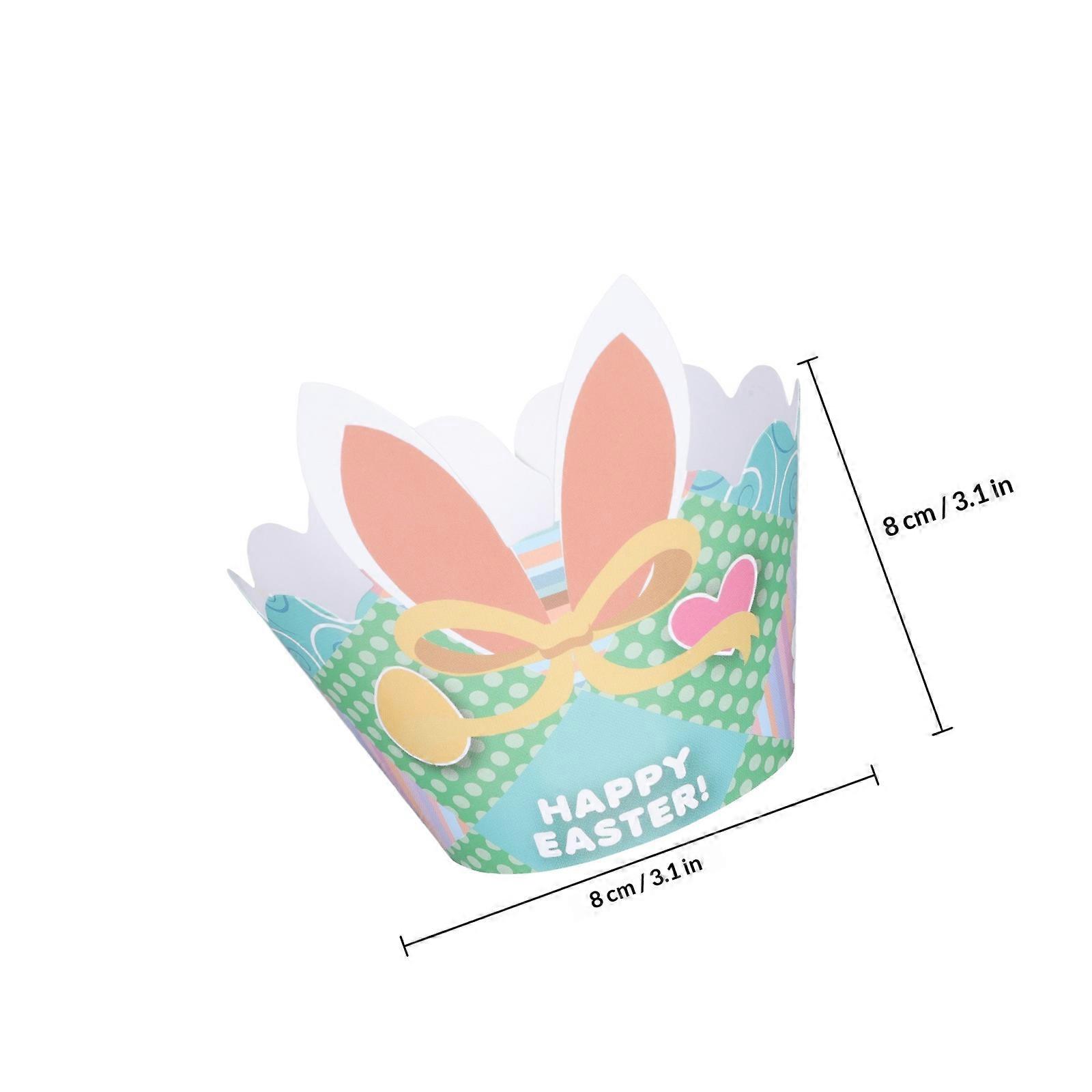 Party Cake Accessory Cake Wrapper for Decor 36Sets Easter Cupcake Picks