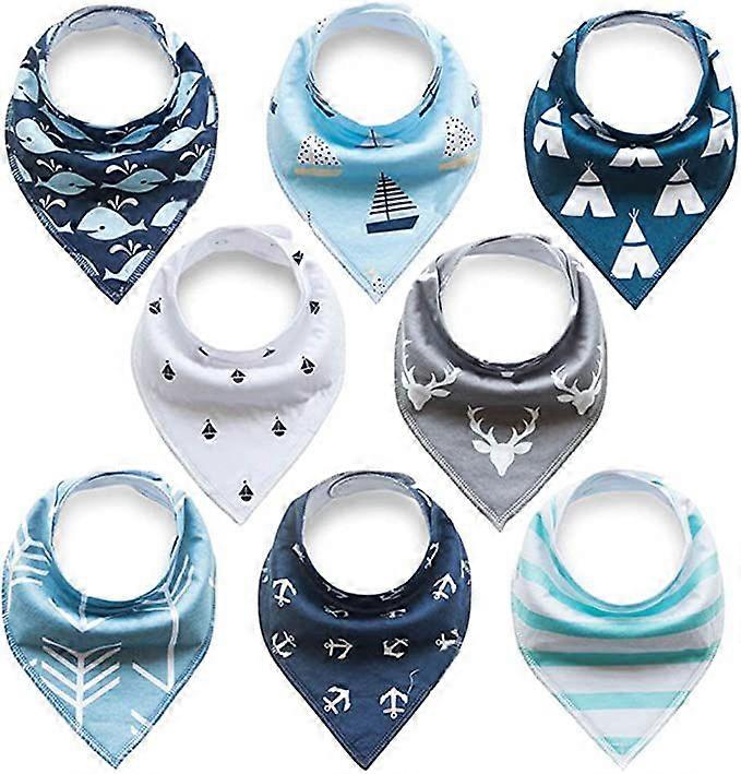 Bavoir Triangle Bébé avec Presse Stud Pack de 8 Taille Réglable